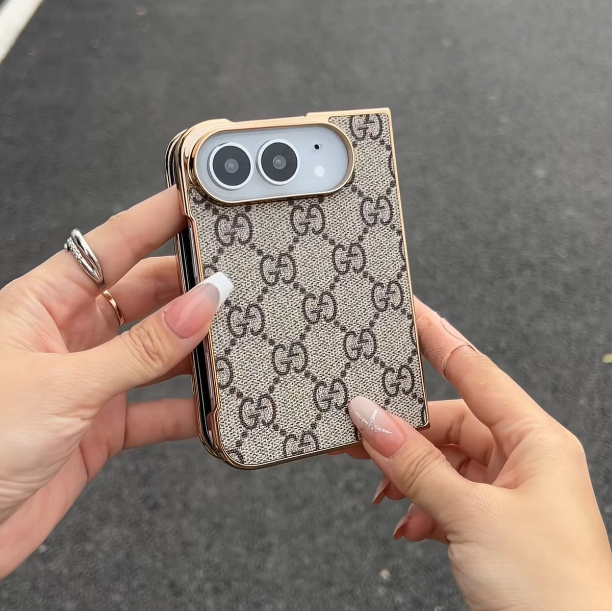 Luxury Monogram Case for iPhone Duo