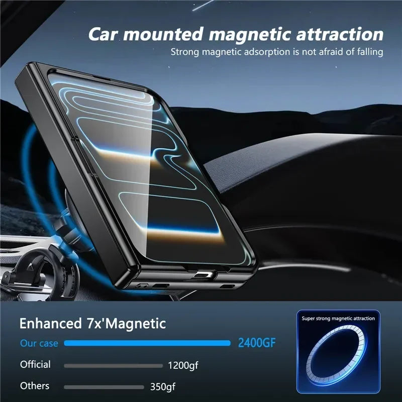 Matte Magnetic Case with Ring Holder for iPhone Duo