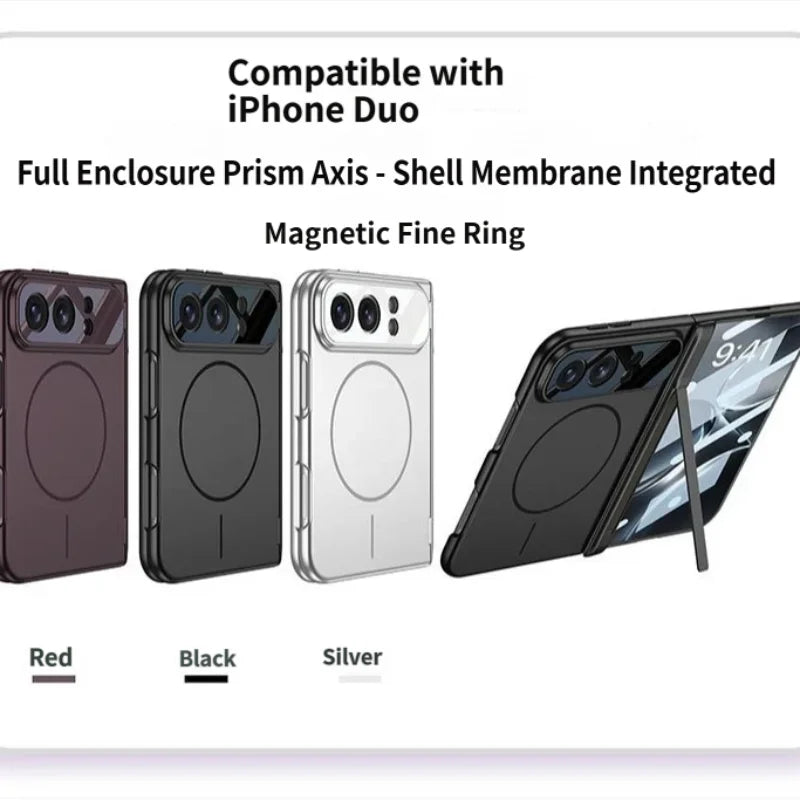 Slim Magnetic Case with Screen Protector for iPhone Duo