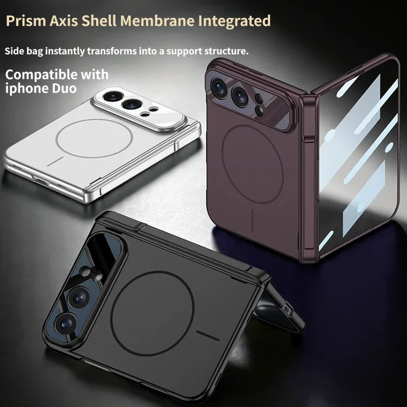 Slim Magnetic Case with Screen Protector for iPhone Duo