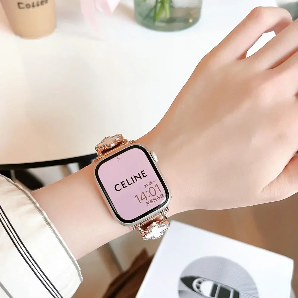 Metal Leather Strap for Apple Watch