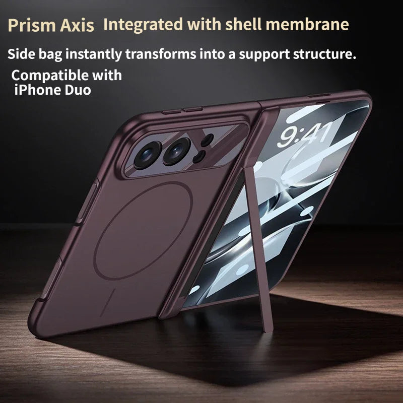 Slim Magnetic Case with Screen Protector for iPhone Duo