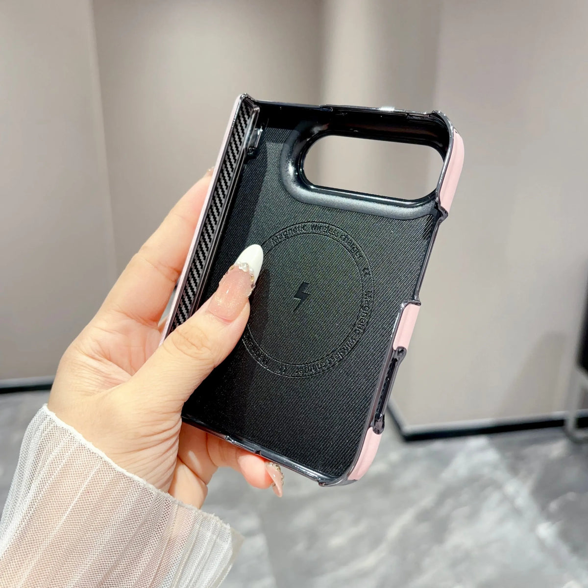 Soft-Touch Leather Case with Chrome Hinge for iPhone Duo