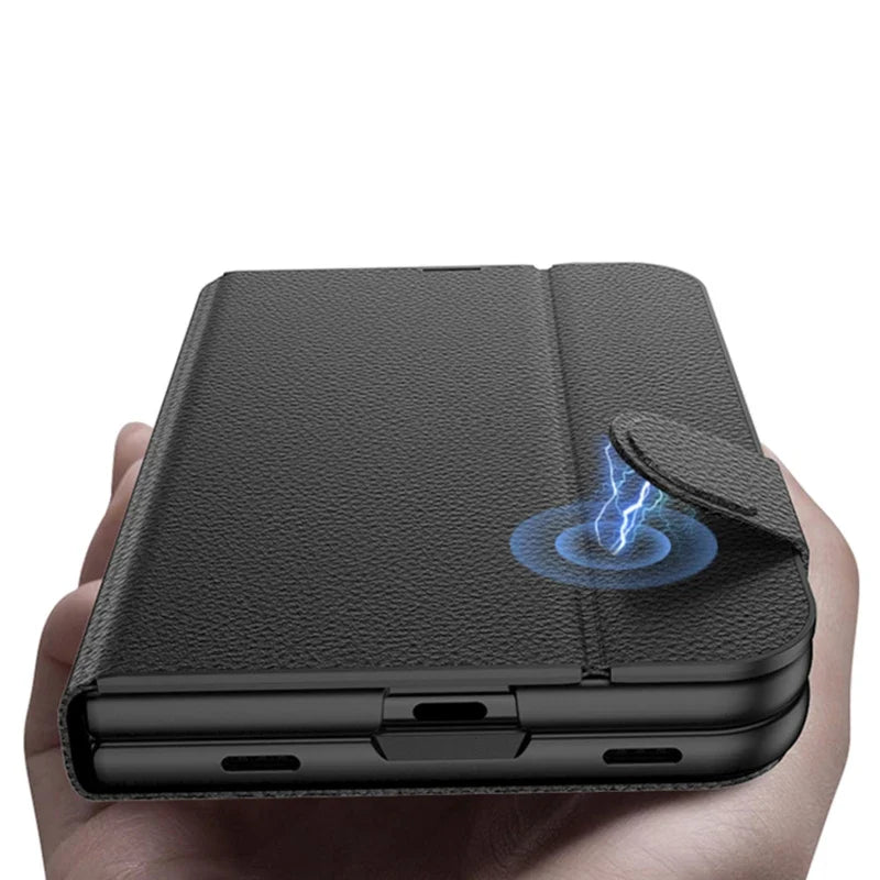Luxury 2-in-1 Flip Cover with Screen Protector for iPhone Duo