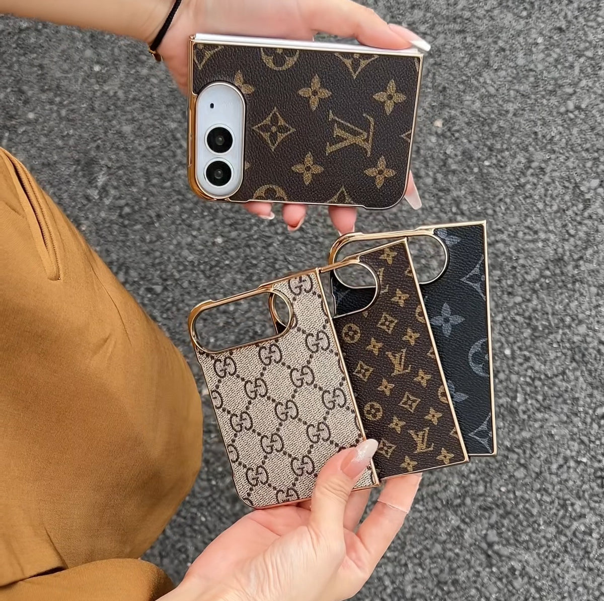 Luxury Monogram Case for iPhone Duo