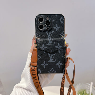 LV Elegance Series 2.0: Ultimate iPhone Leather Wallet Case