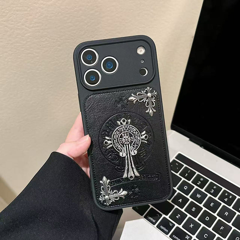 Gothic Cross Leder Phone Hülle – Ansicht 2