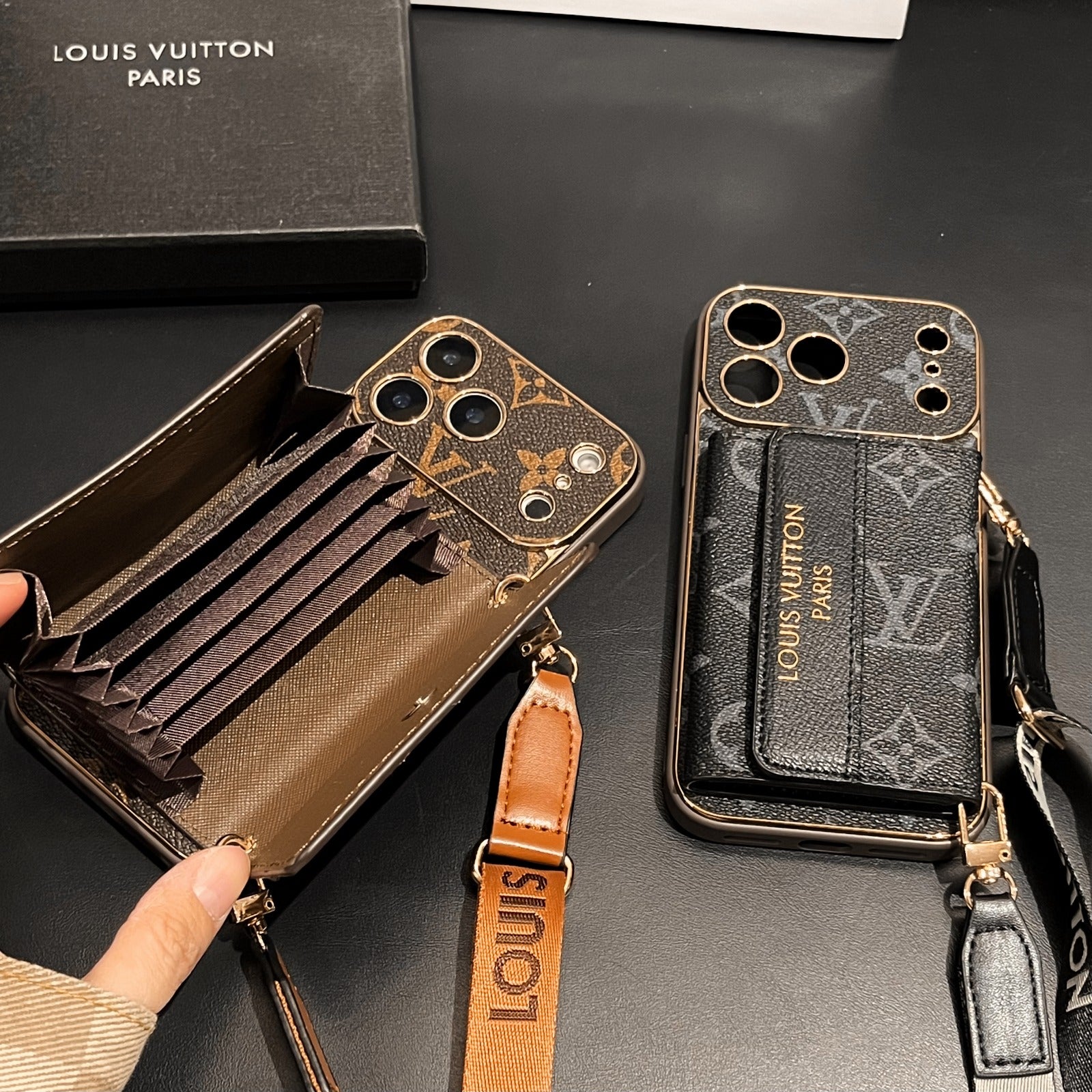 The Street Style Collection — Monogram Wallet iPhone Case with Crossbody Strap