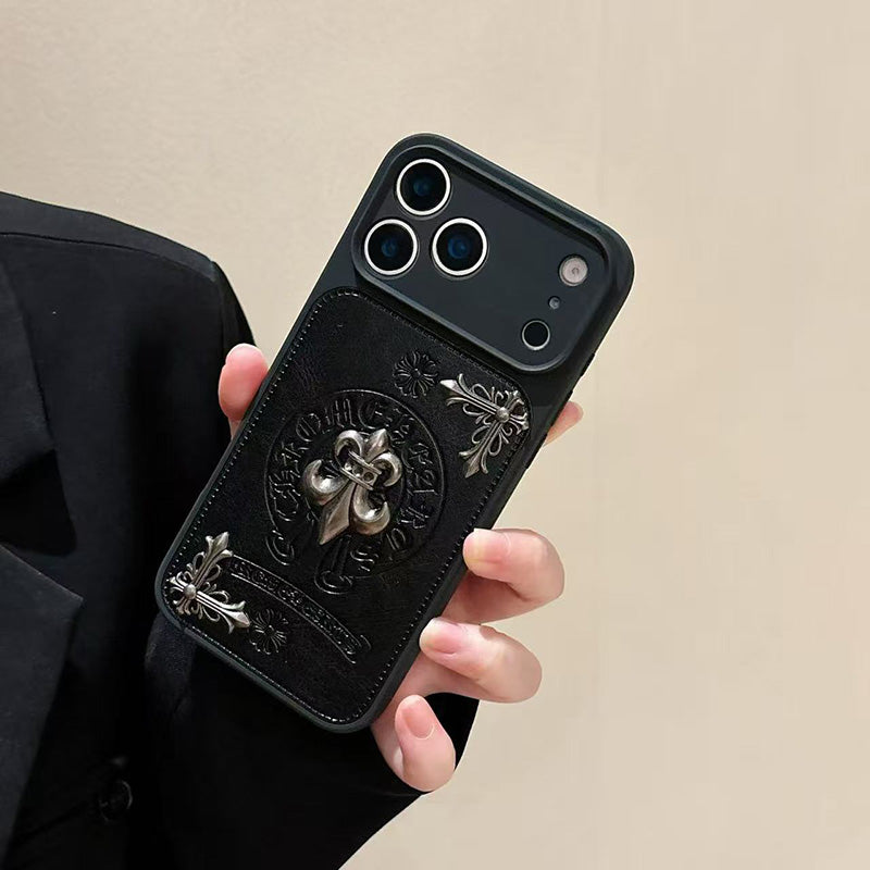 Gothic Cross Leder Phone Hülle – Ansicht 4