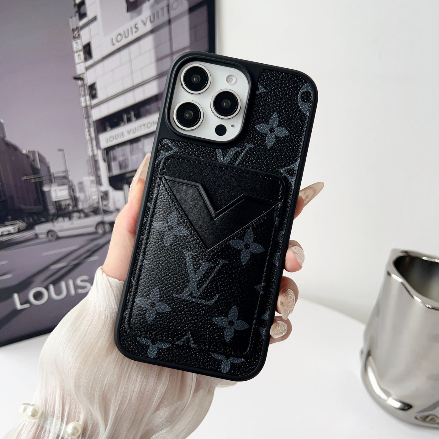 Luxury Leather Card Holder iPhone Case