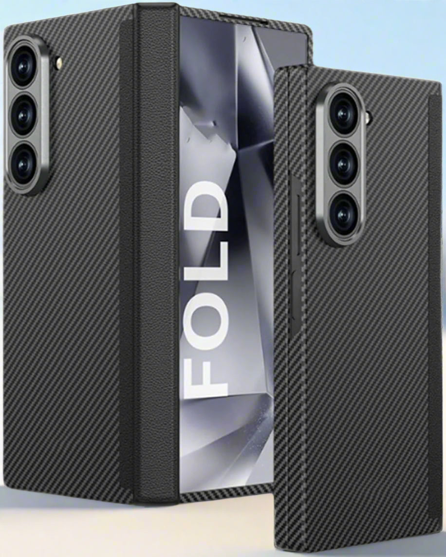 Premium Carbon-Fiber Magnetic Z Fold Hülle – Ansicht 1