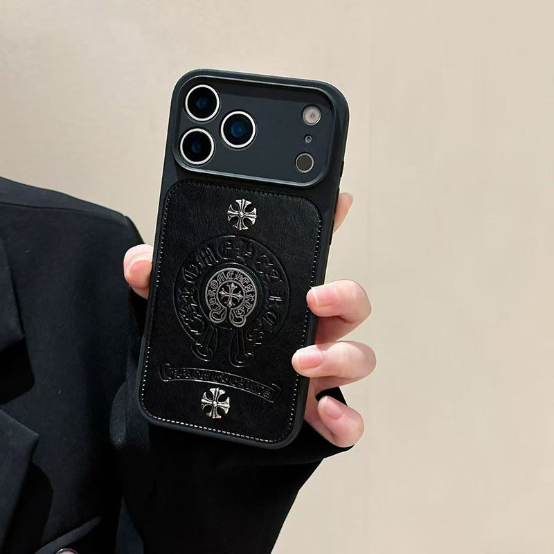 Gothic Cross Leder Phone Hülle – Ansicht 3