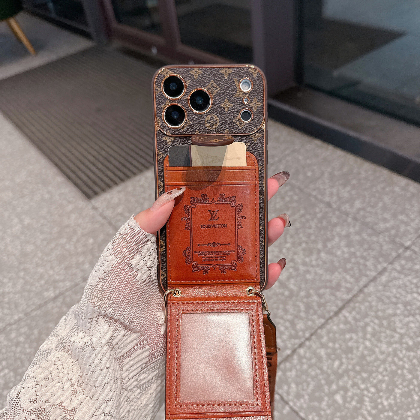 Premium LV Series 2.0 : Multi-Function iPhone Wallet Case