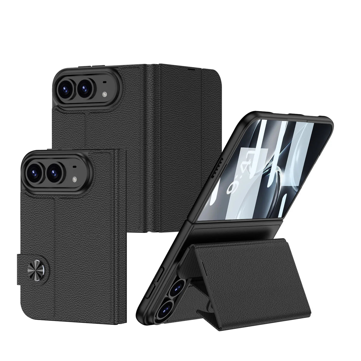 Luxury 2-in-1 Flip Cover with Screen Protector for iPhone Duo