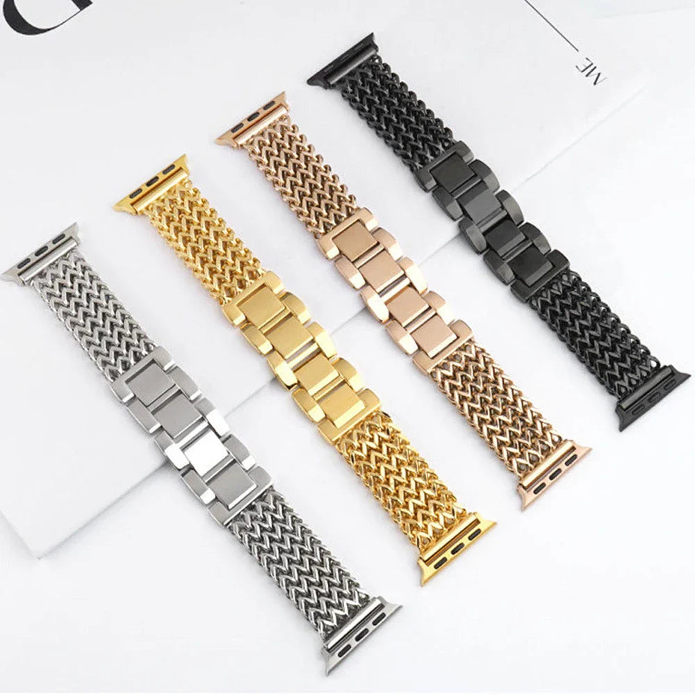 Braided Stainless Steel Armband For Apple Uhr Series – Ansicht 5