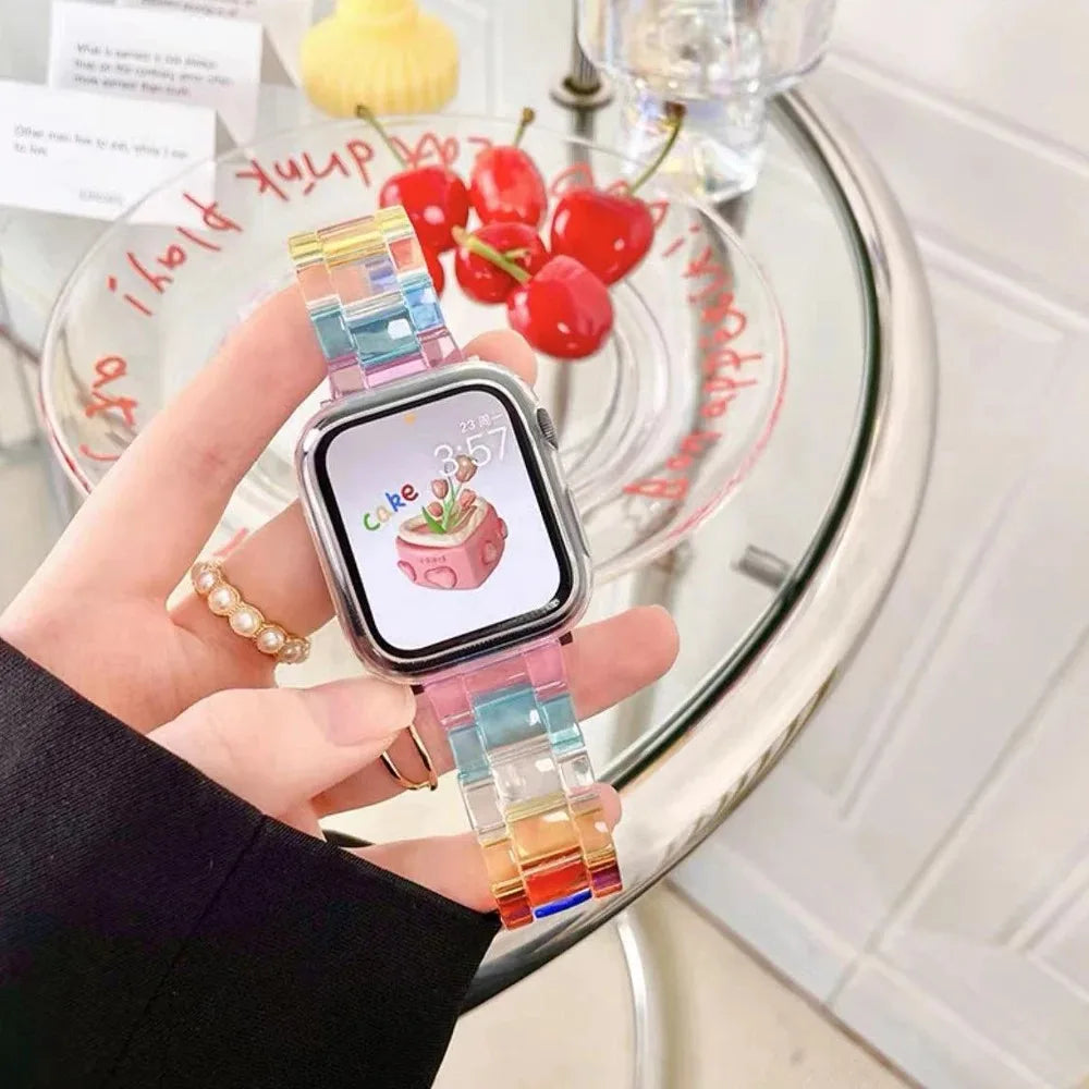 Resin Rainbow Armband for Apple Uhr Series – Ansicht 5