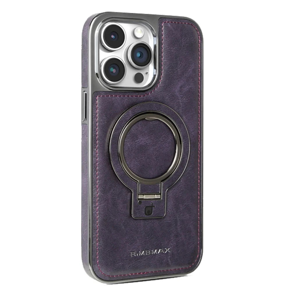 Leather Magnetic Case with Stand For iPhone
