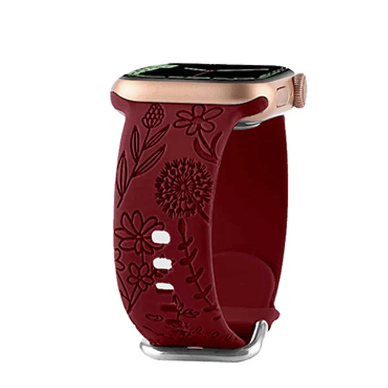Floral Silicone Armband for Apple Uhr – Ansicht 6
