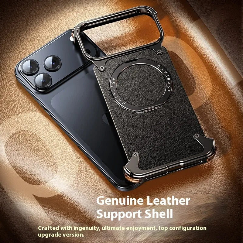 Genuine Leder MagSafe Armor iPhone 17 Hülle – Ansicht 5