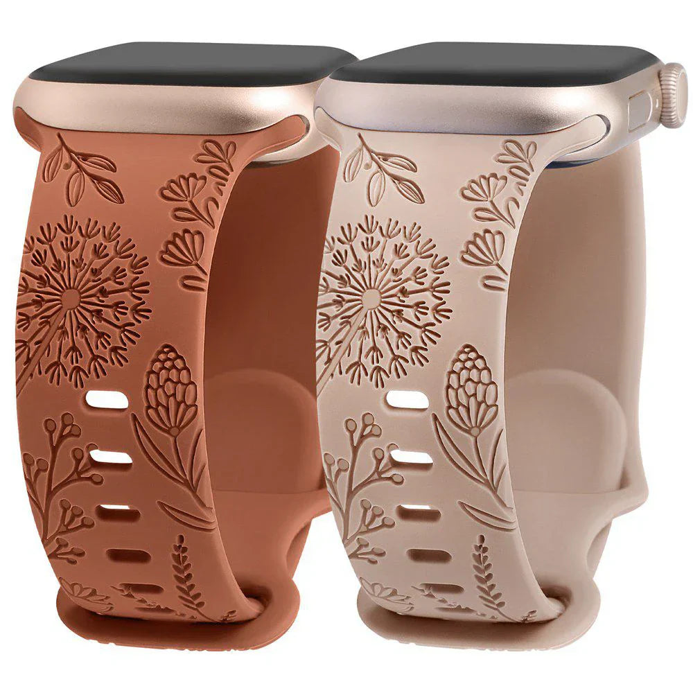 Floral Silicone Armband for Apple Uhr – Ansicht 1