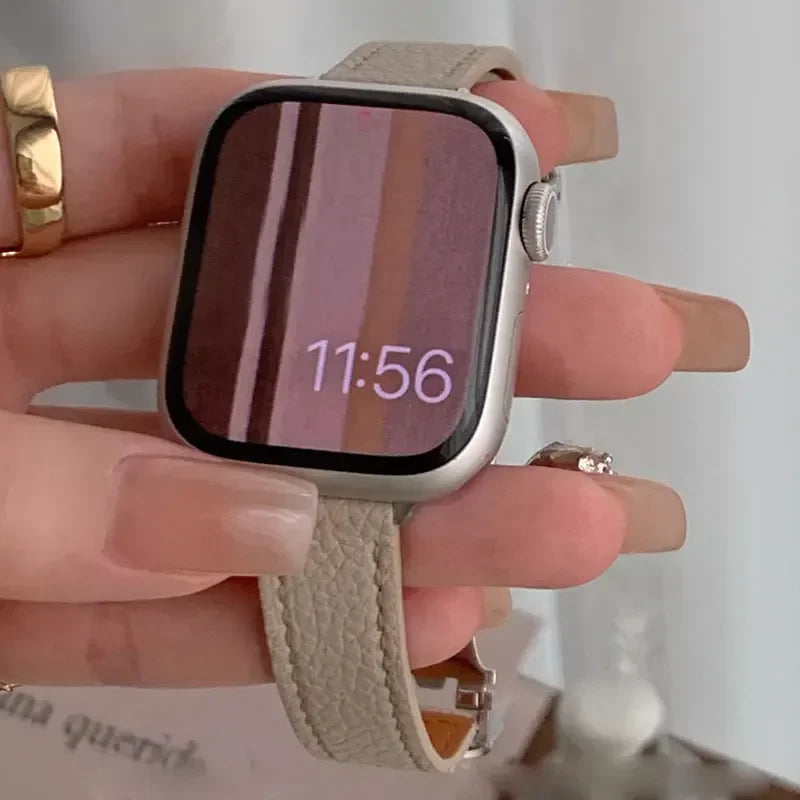 Leder Slim Armband For Apple Uhr – Ansicht 5