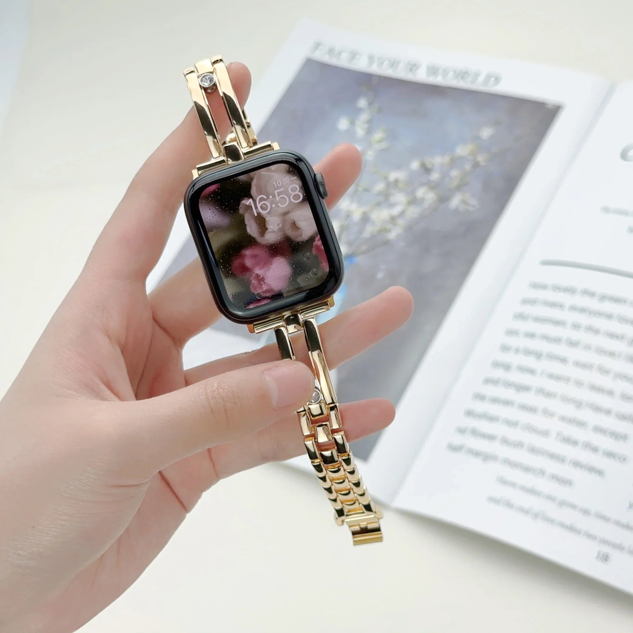 Stainless Steel Diamond Strap for Apple Watch