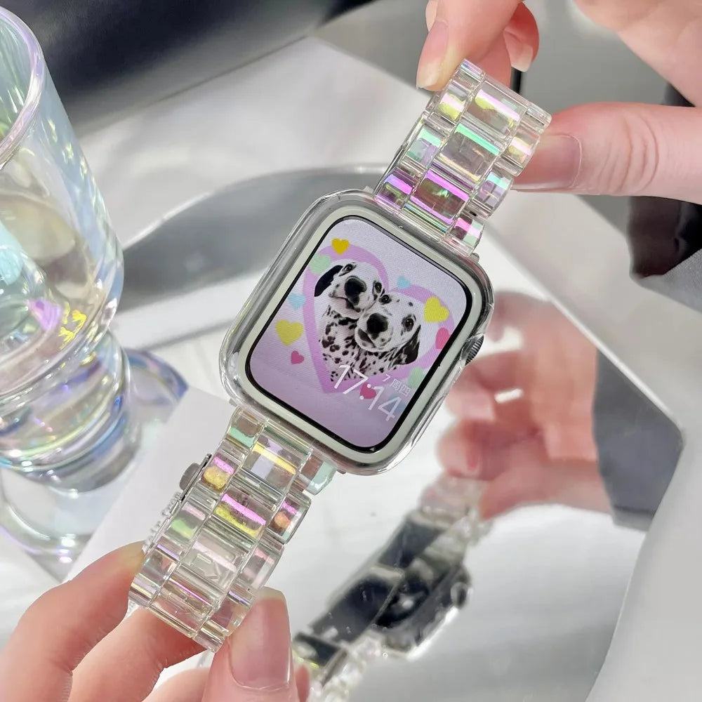 Resin Rainbow Armband for Apple Uhr Series – Ansicht 1