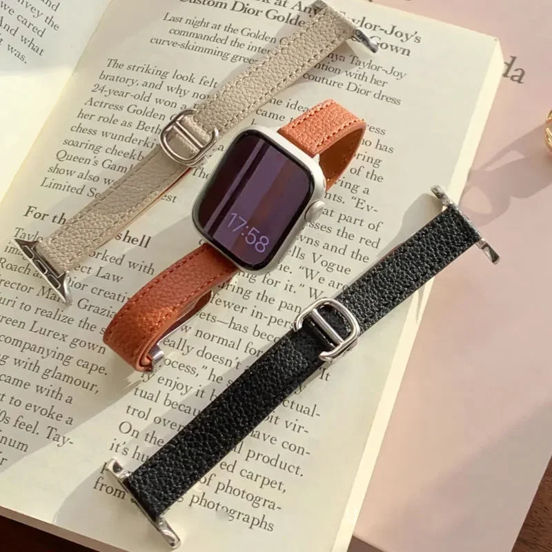 Leder Slim Armband For Apple Uhr – Ansicht 2