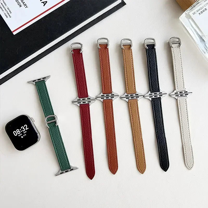 Leder Slim Armband For Apple Uhr – Ansicht 4