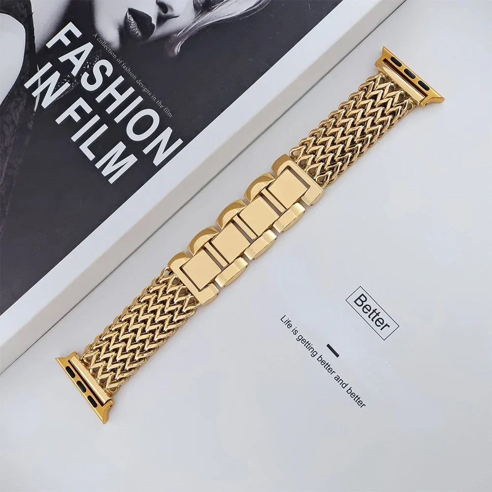 Braided Stainless Steel Armband For Apple Uhr Series – Ansicht 4