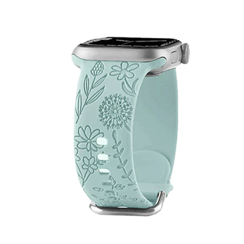 Floral Silicone Armband for Apple Uhr – Ansicht 5