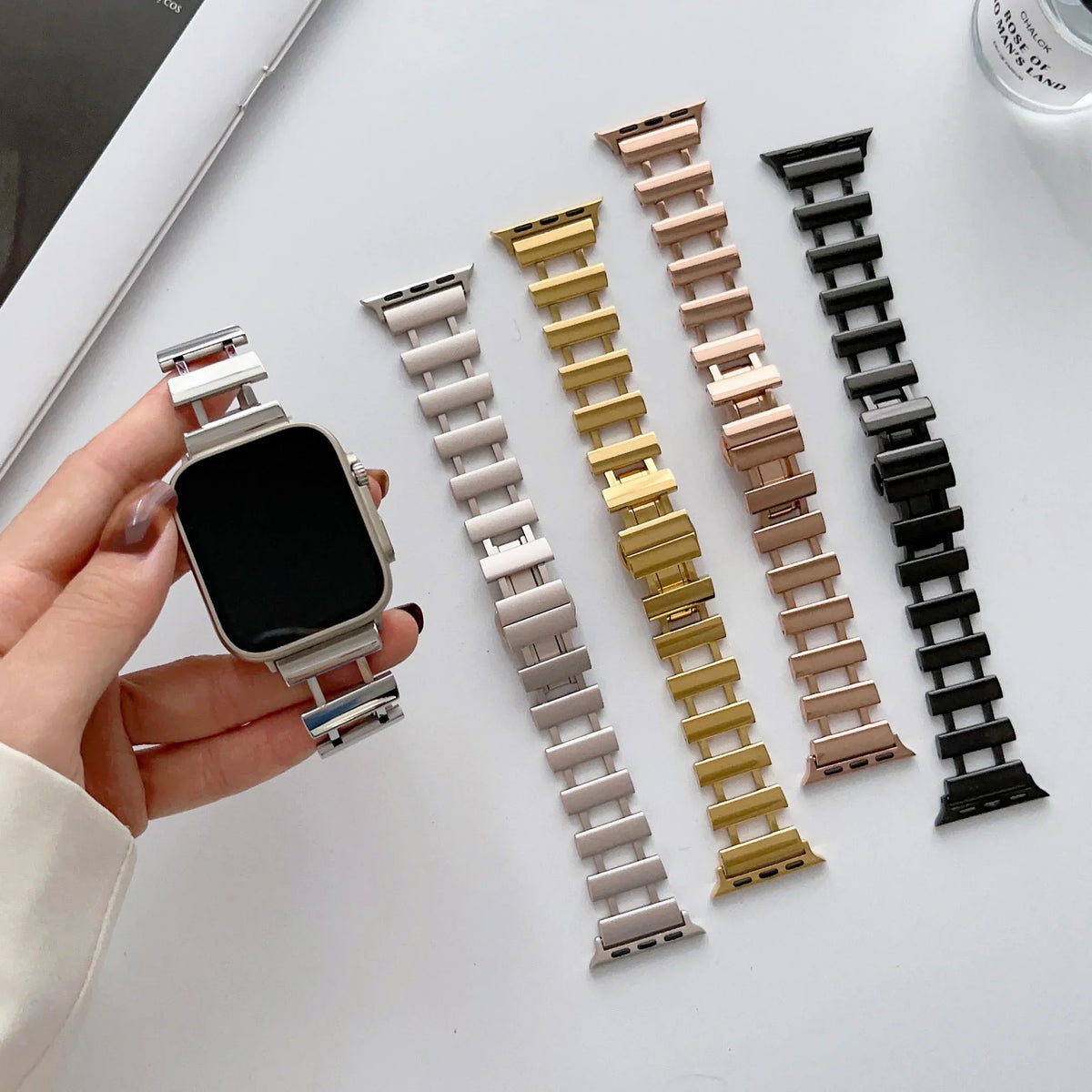 Luxuriös Stainless Steel Armband For Apple Uhr – Ansicht 1