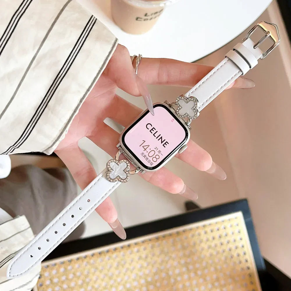 Metal Leder Armband for Apple Uhr – Ansicht 2