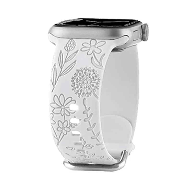 Floral Silicone Armband for Apple Uhr – Ansicht 7