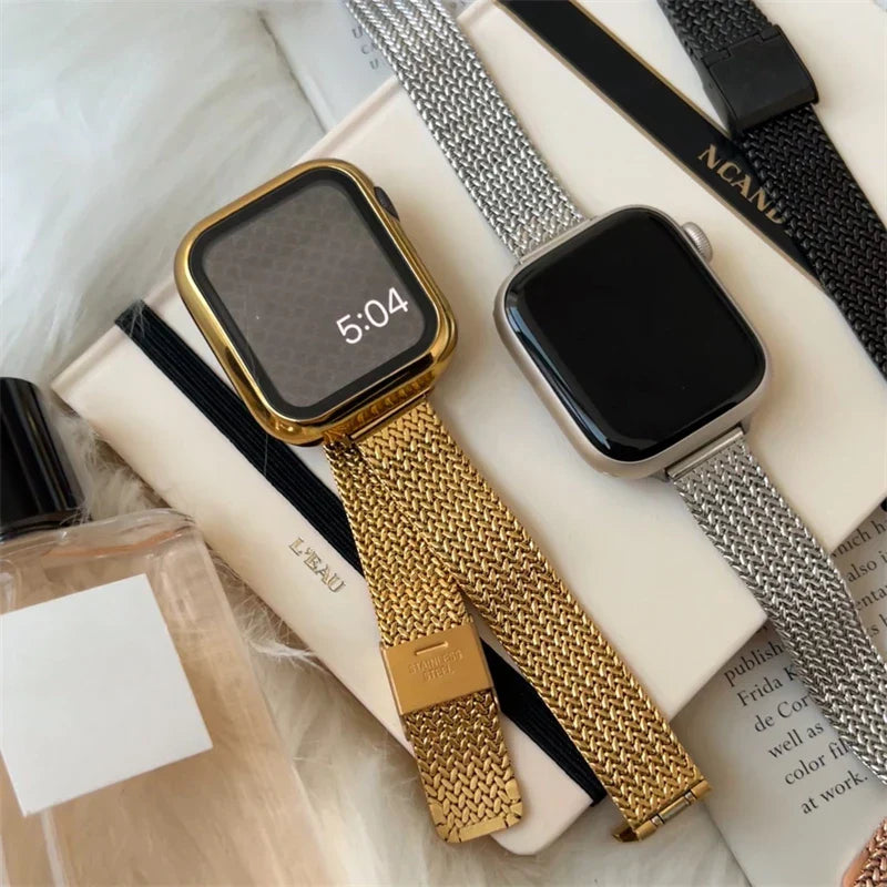 Metal Gold Armband For Apple Uhr Series – Ansicht 7