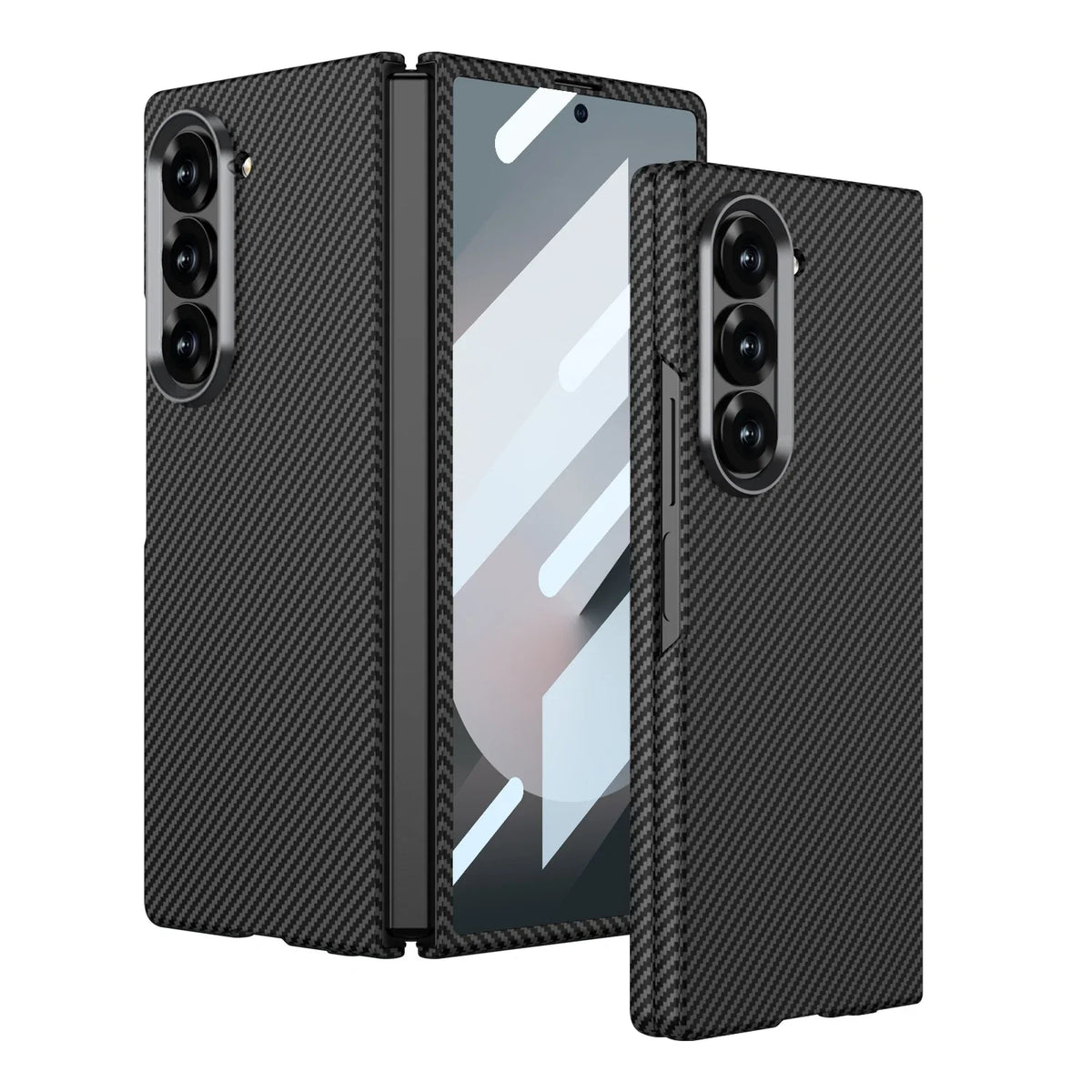 Premium Carbon-Fiber Magnetic Z Fold Hülle – Ansicht 5
