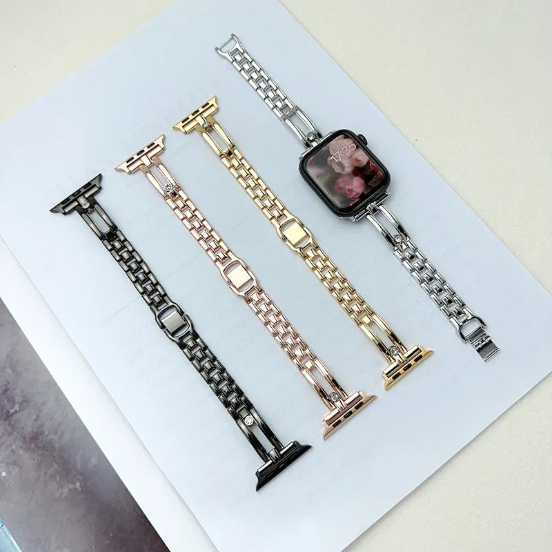 Stainless Steel Diamond Armband for Apple Uhr – Ansicht 2