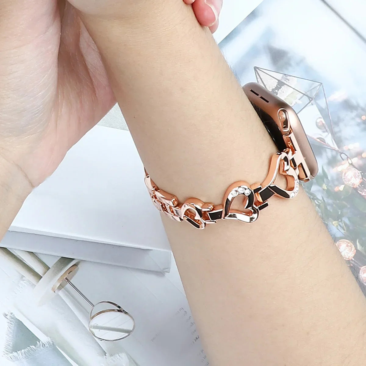 Luxuriös Stainless Steel Armband For Apple Uhr – Ansicht 2