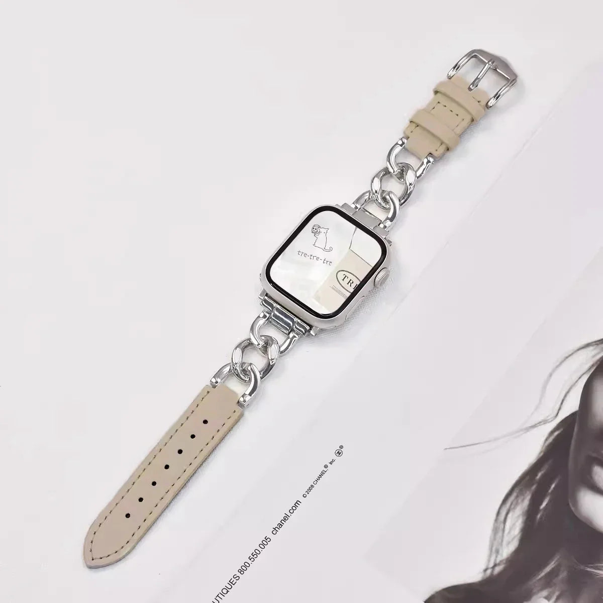 Metal Leder Armband For Apple Uhr – Ansicht 7
