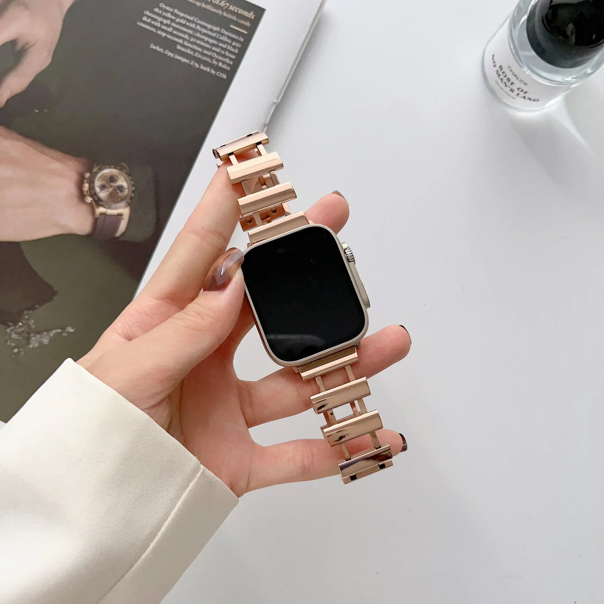 Luxuriös Stainless Steel Armband For Apple Uhr – Ansicht 2