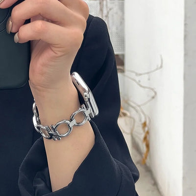 Fashion Metal Chain Strap for Apple Watch Series