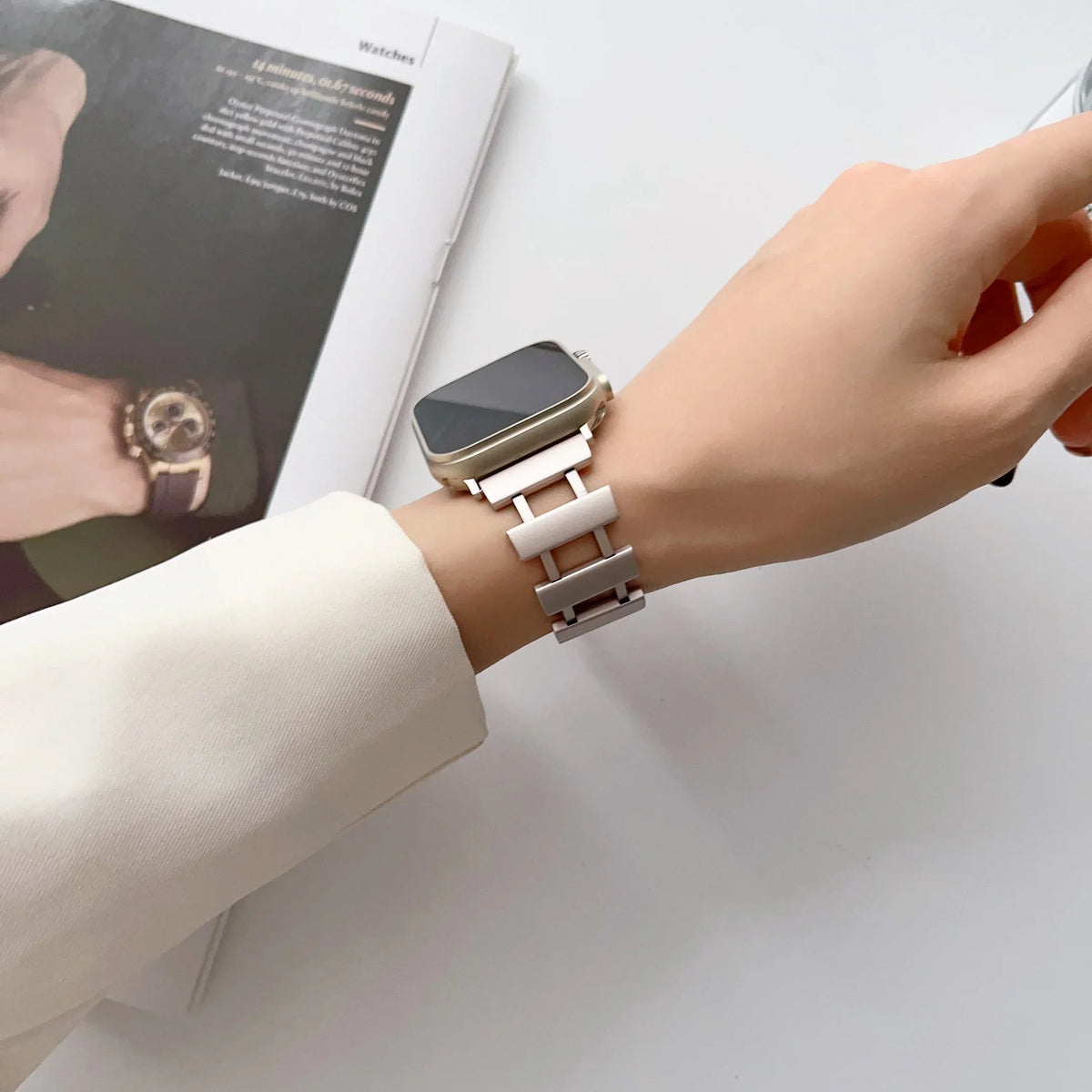 Luxuriös Stainless Steel Armband For Apple Uhr – Ansicht 4