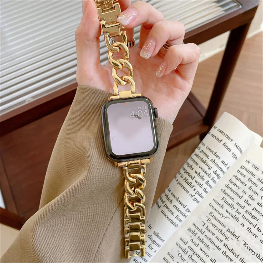 Luxuriös Gold Armband For Apple Uhr – Ansicht 8