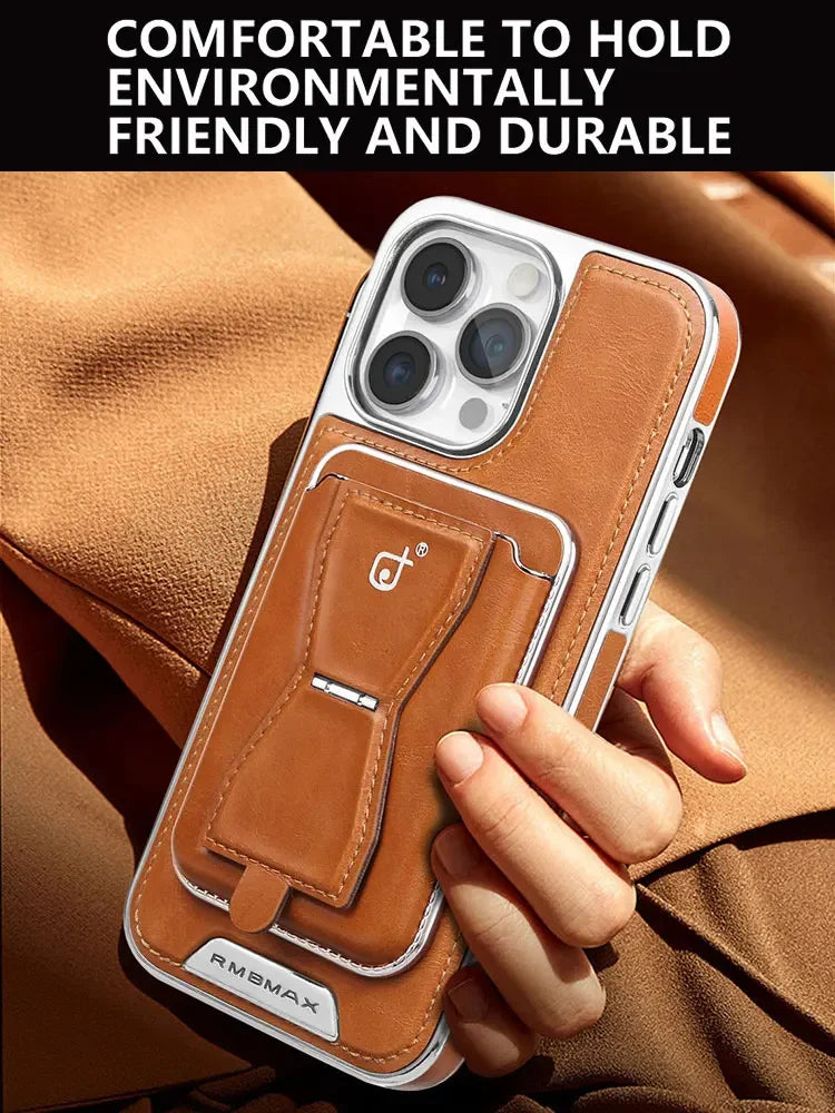 Leather Case with Wallet Stand For iPhone