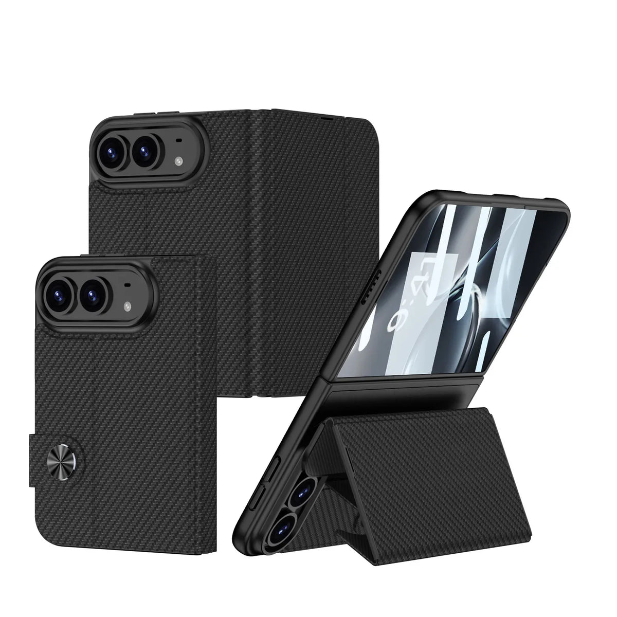Luxury 2-in-1 Flip Cover with Screen Protector for iPhone Duo