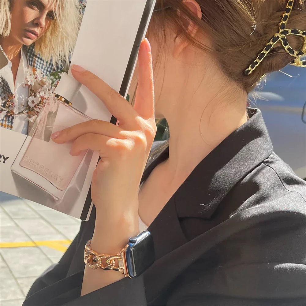 Luxuriös Gold Armband For Apple Uhr – Ansicht 7