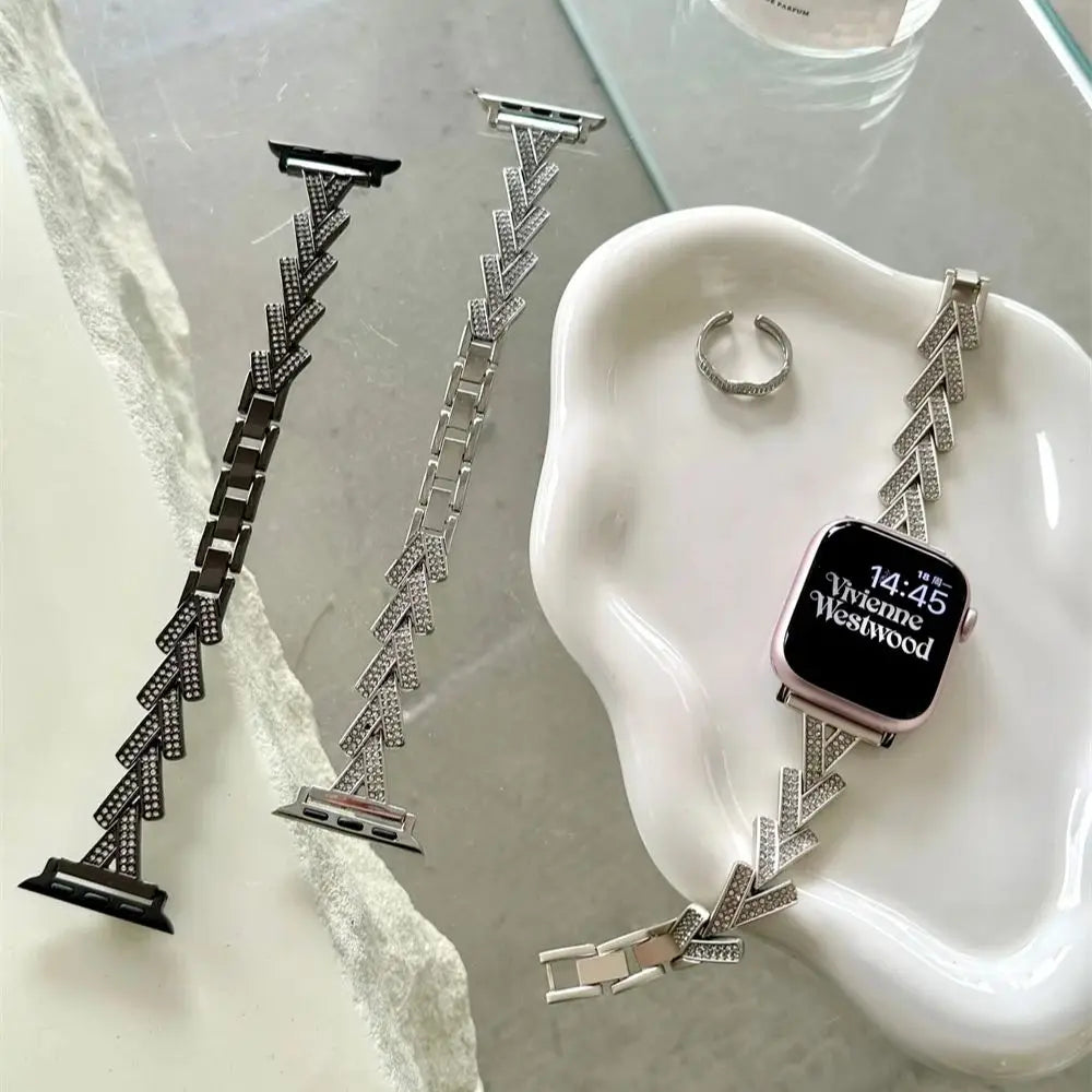 Luxuriös Diamond Armband For Apple Uhr – Ansicht 6