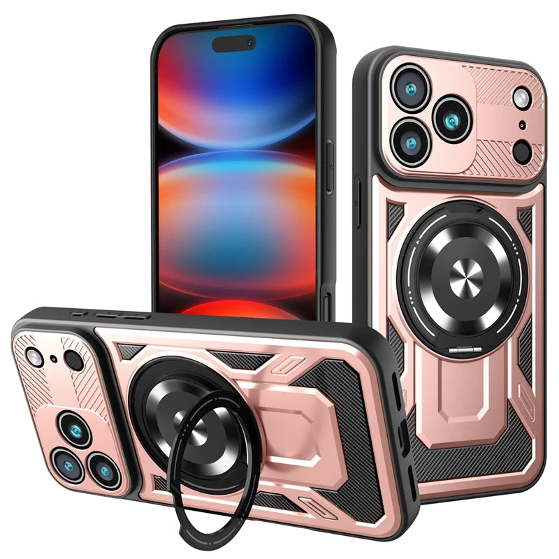 Premium MagSafe Armor Ring Stand iPhone Hülle – Ansicht 3