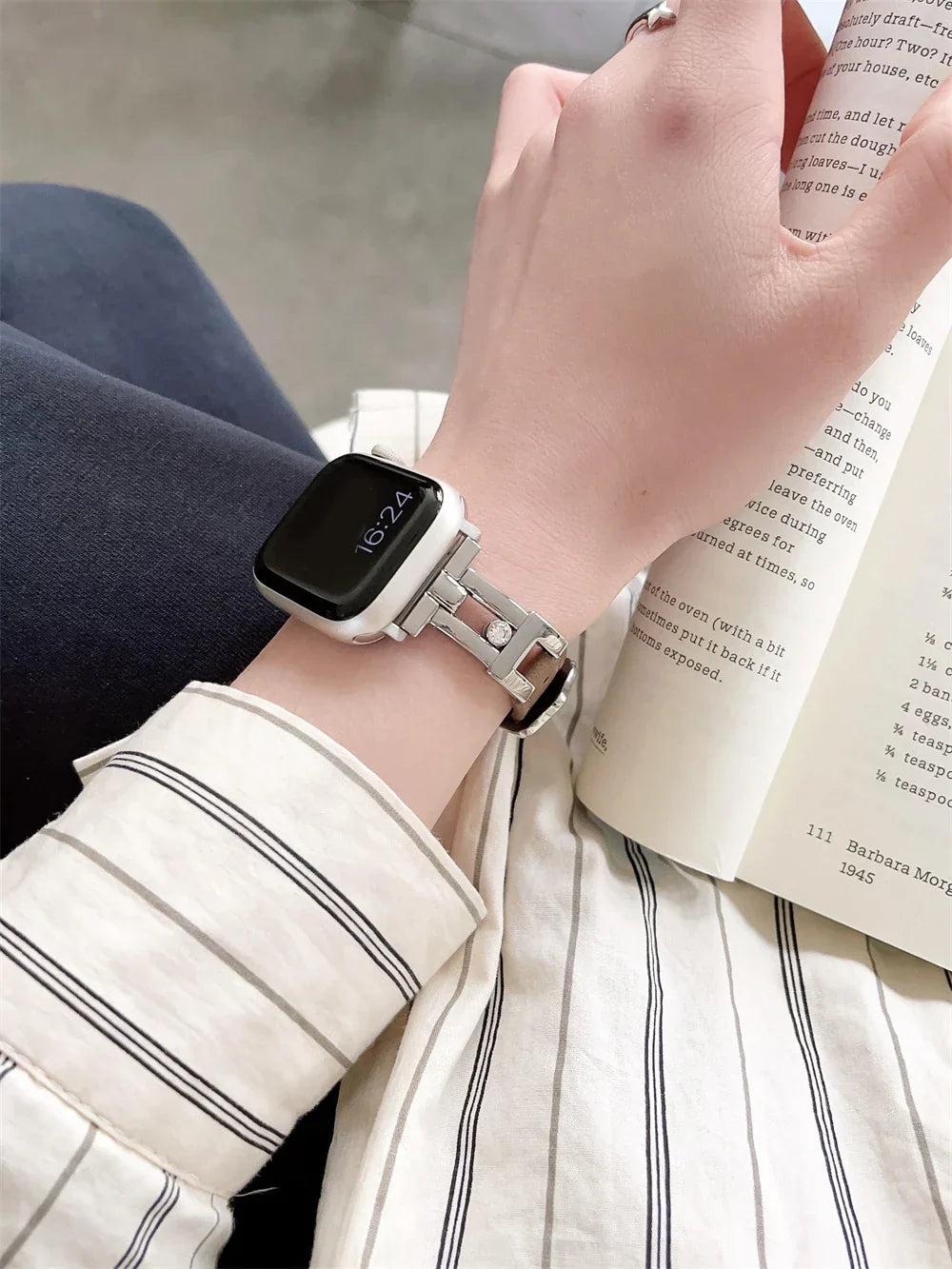 Diamonds Leder Armband For Apple Uhr – Ansicht 2