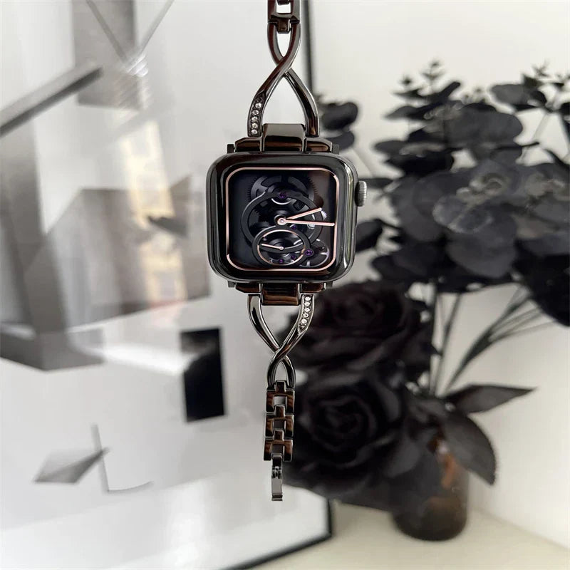 Diamond Stainless Steel Armband For Apple Uhr – Ansicht 5